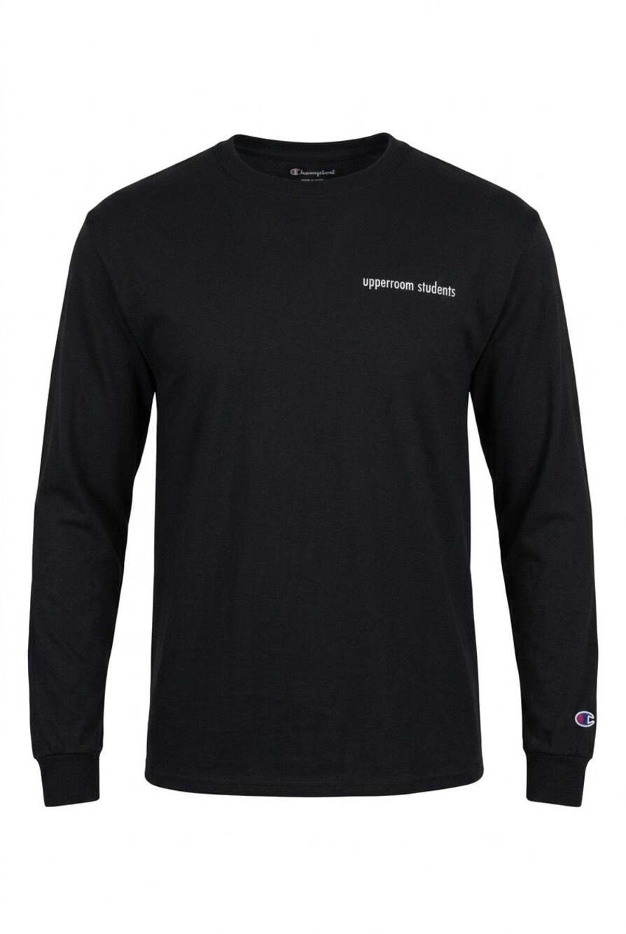 Champion Upperroom Students Long Sleeve T-Shirt Black Size L #459